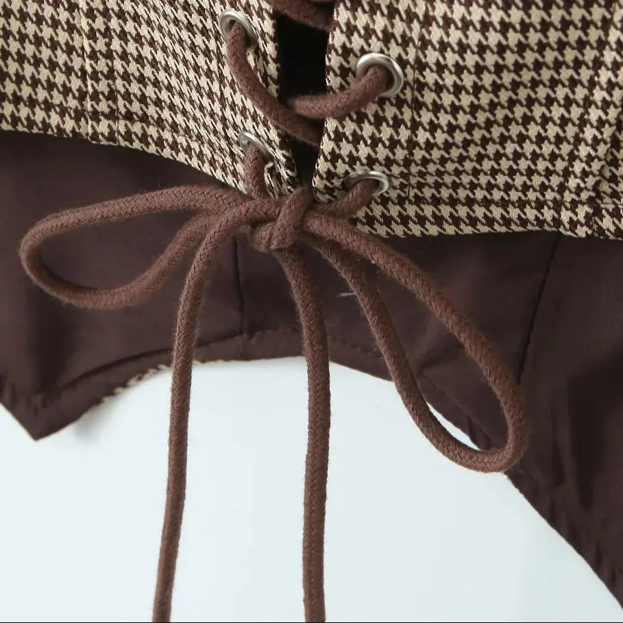 MELANIE PLAID CORSET