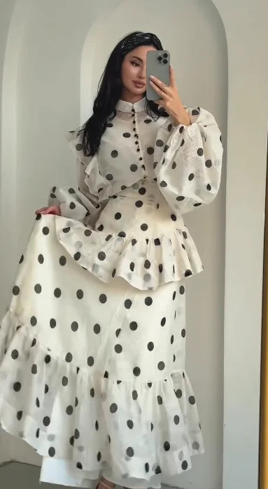 LARA POLKA DOT TWO PIECE SET