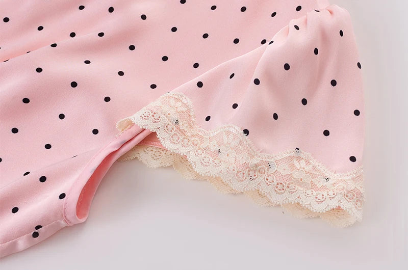 CHARIS POLKA DOT MIDI DRESS PINK