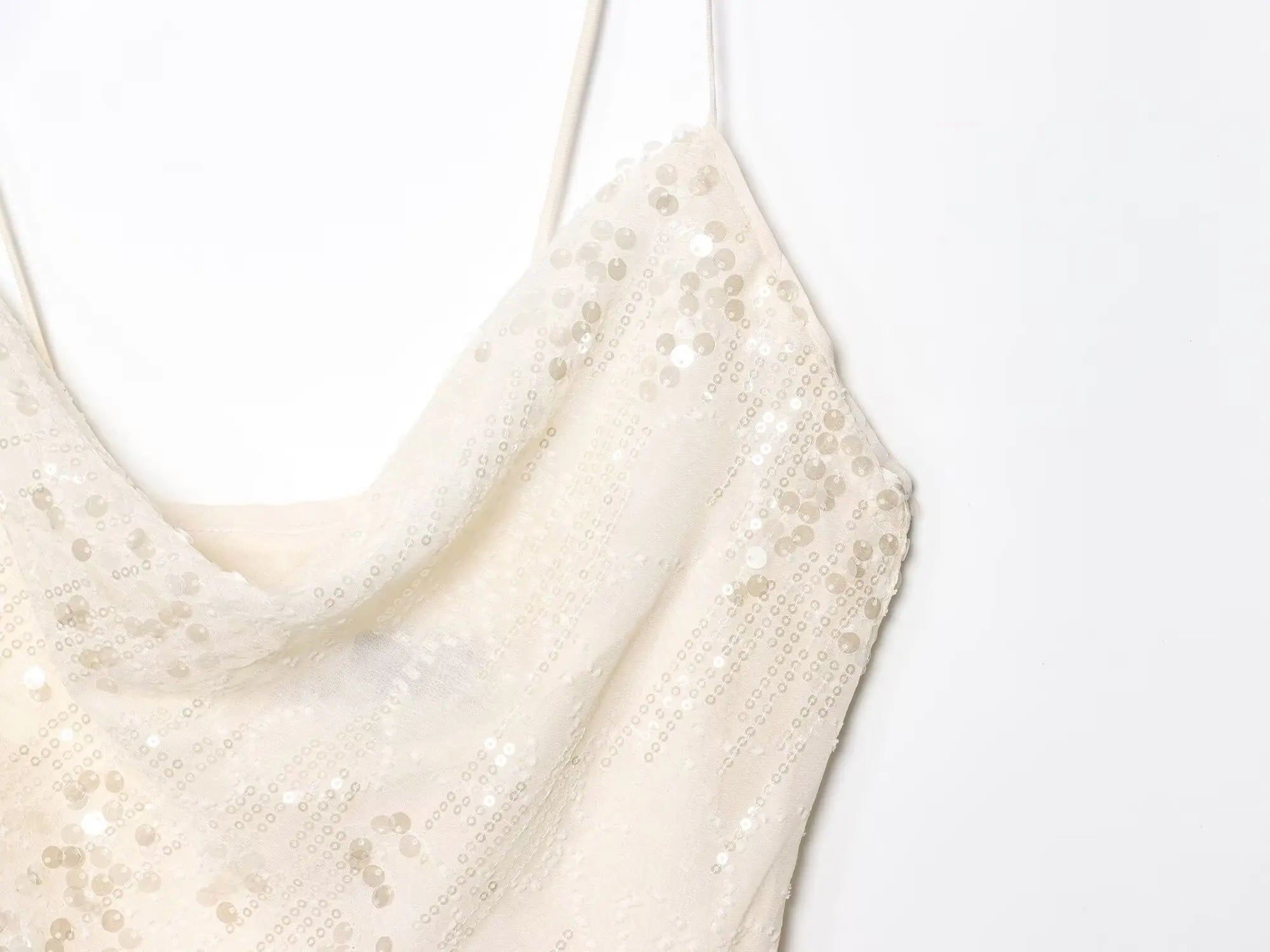 LELI SEQUIN RUFFLE MINI DRESS