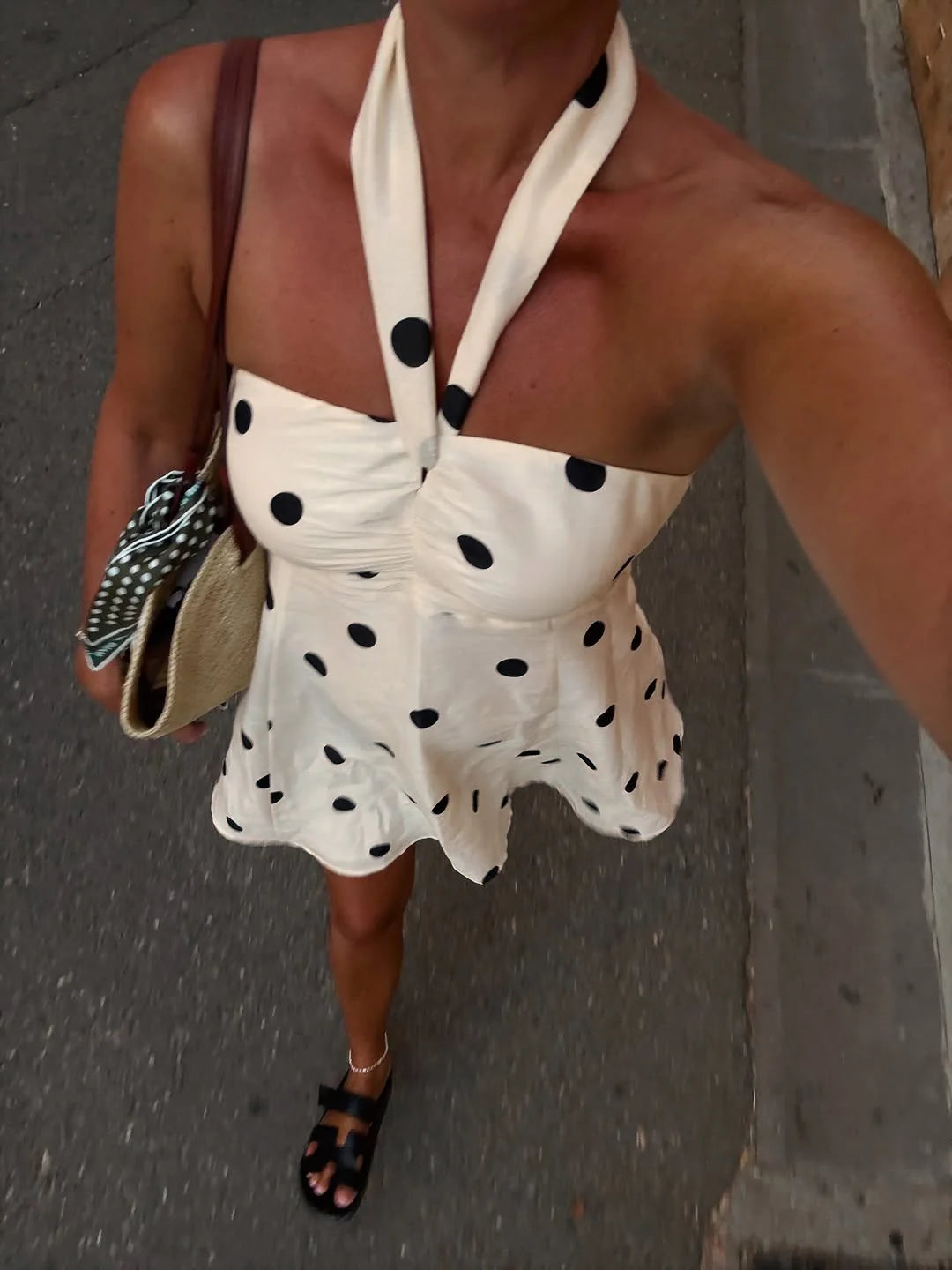MARENA POLKA DOT MINI DRESS