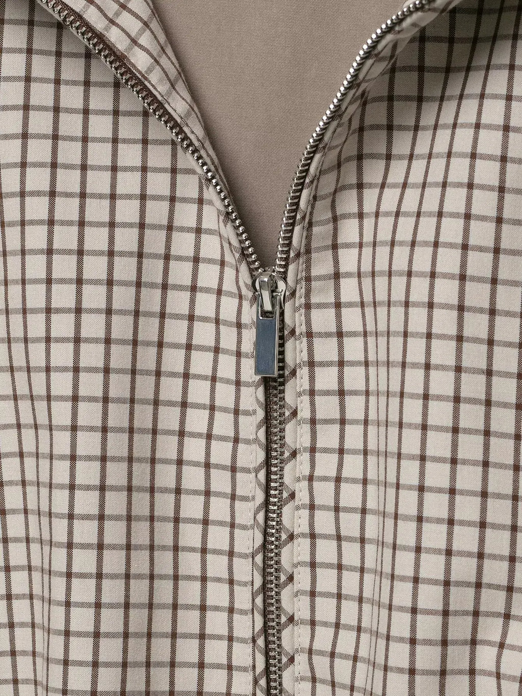 Tawnie Plaid Zip Up Hooded Jacket