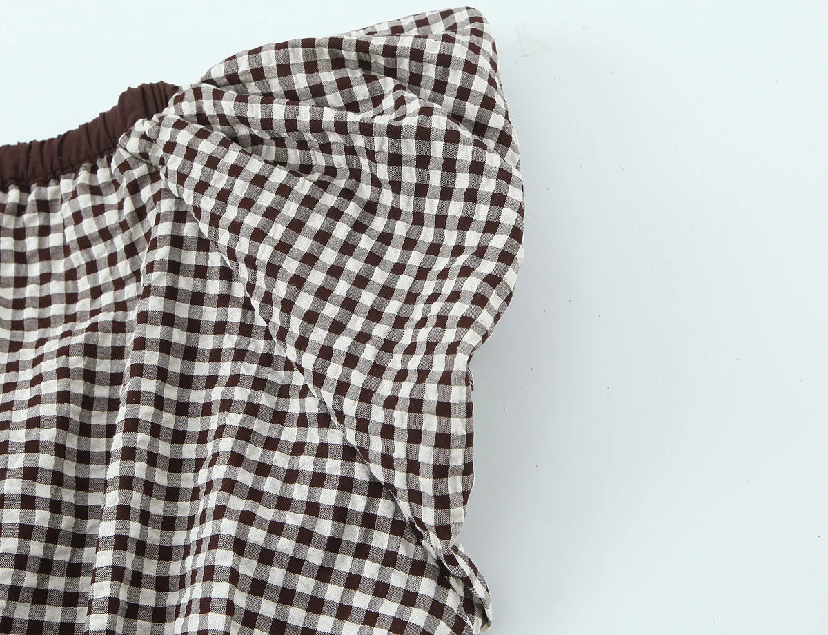 SARA PLAID BLOUSE
