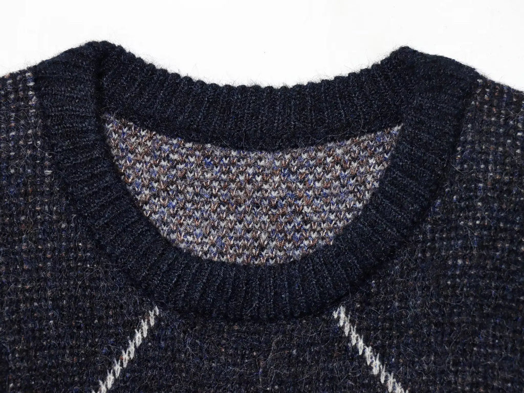 Alene Oversized Argyle Knit Sweater
