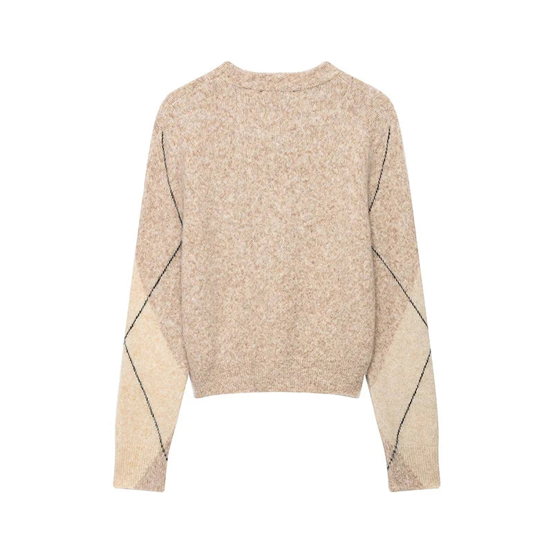 Aspen Argyle Knit Sweater