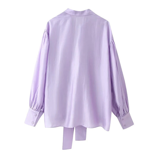 PAREA TIE BOW BLOUSE