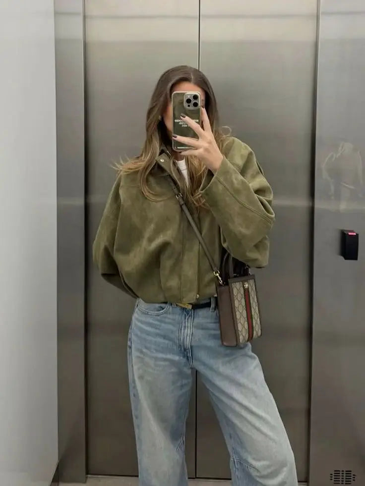 LILO SUEDE BOMBER JACKET