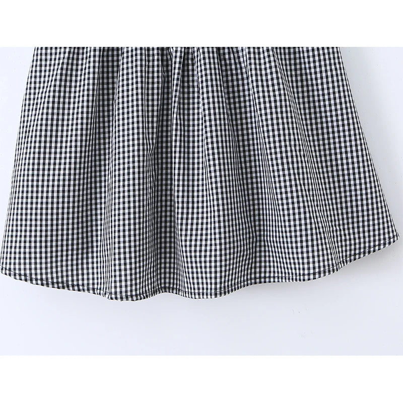 LAVANI PLAID MINI DRESS