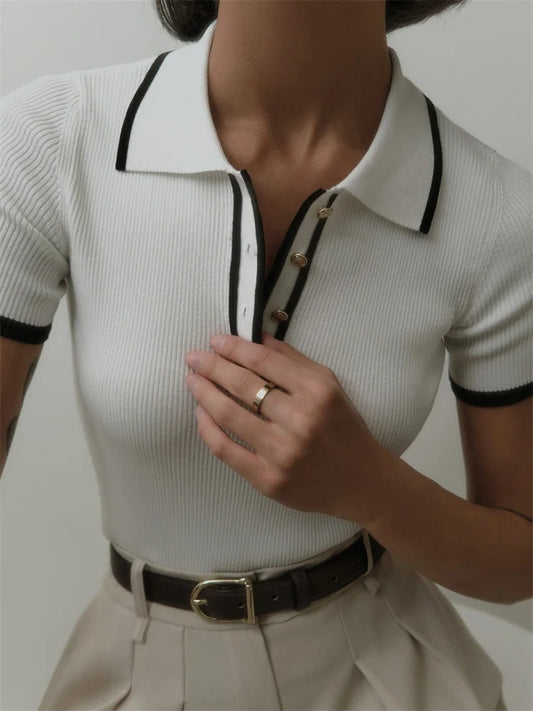 BRIANA KNITTED T-SHIRT