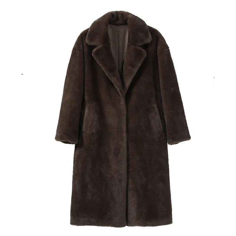 ANGELA FAUX MINK FUR COAT