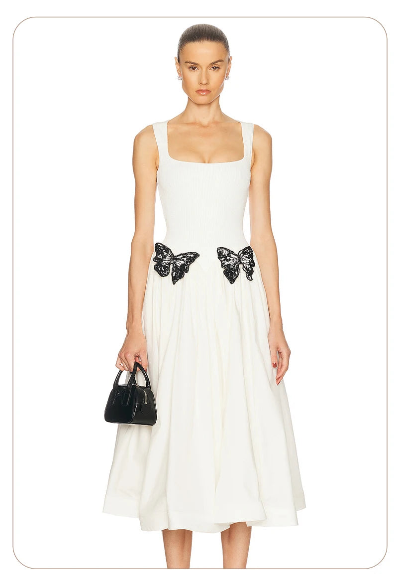 KALIA BUTTERFLY MIDI DRESS