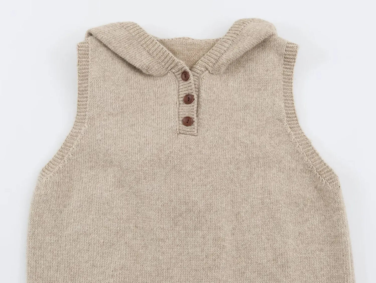 Anna Vintage Casual Hooded Knit Vest