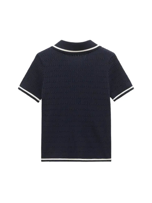 HALLIE KNIT POLO T-SHIRT
