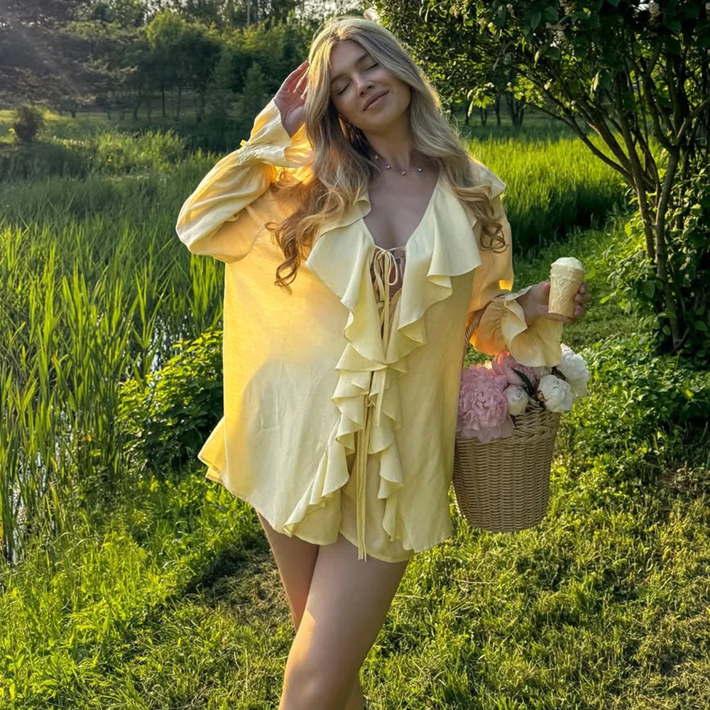 KIARA RUFFLE TWO PIECE SET