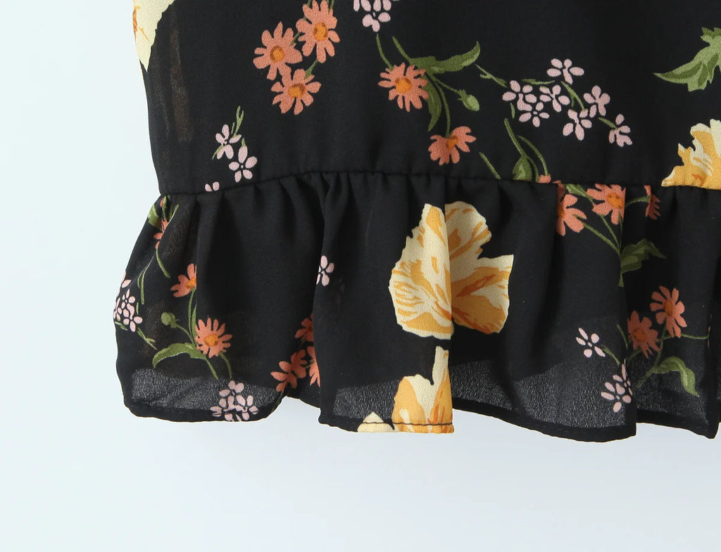 SARA FLORAL MINI DRES