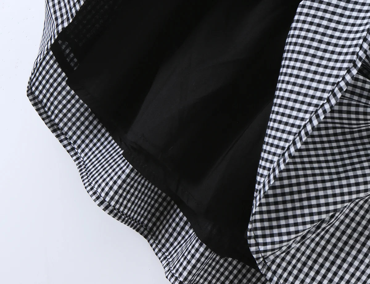 LAVANI PLAID MINI DRESS