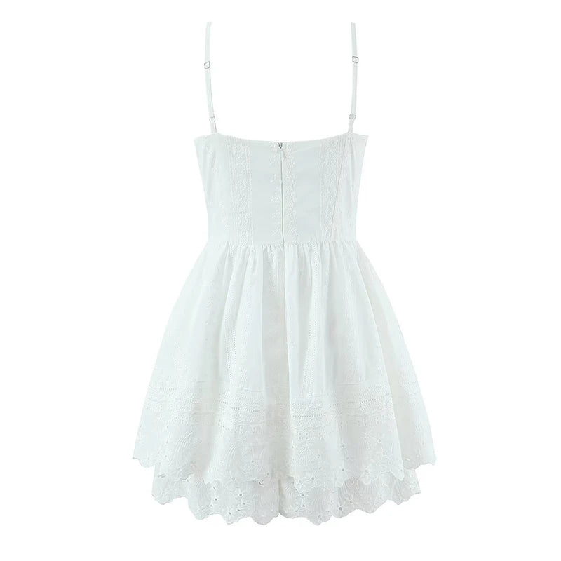 ELLIS EMBROIDERY MINI DRESS
