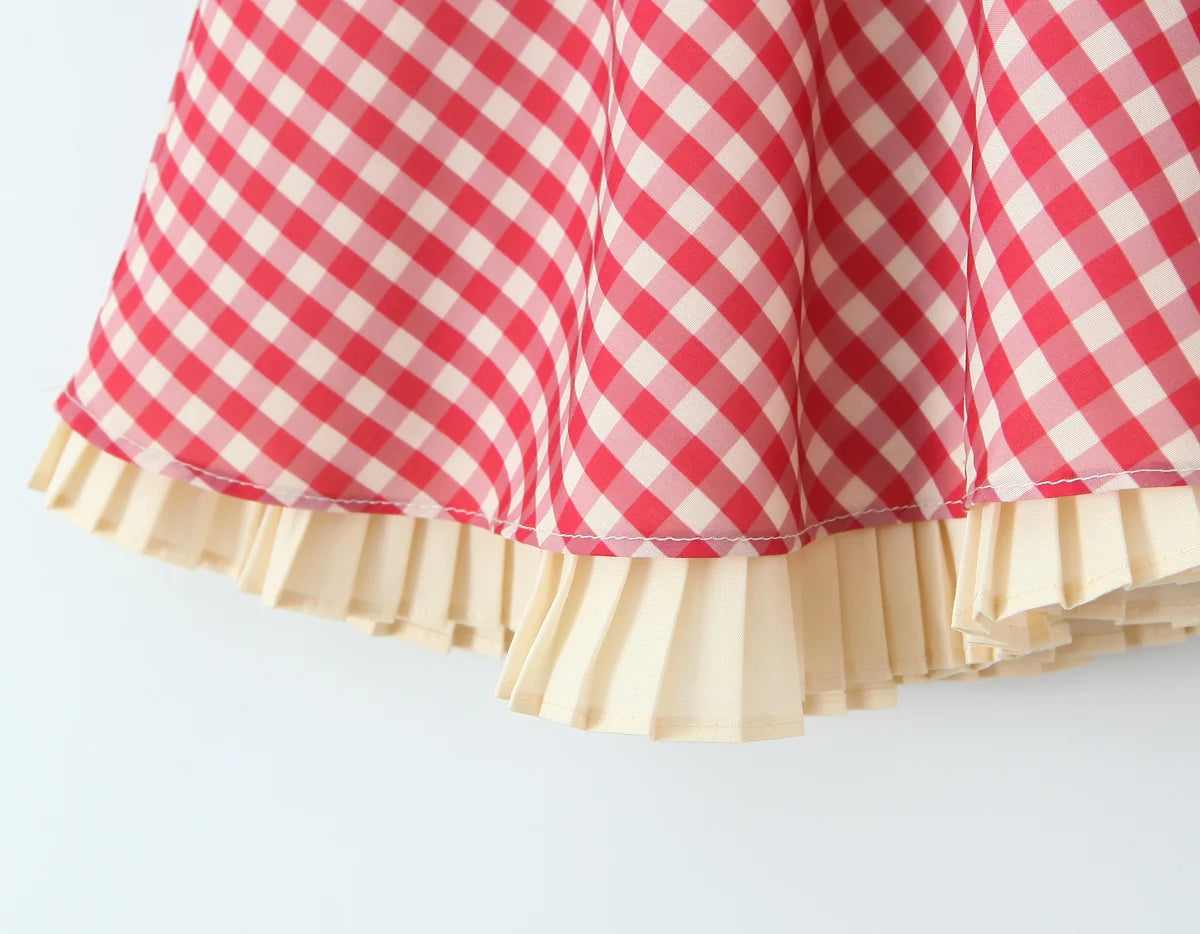 MADDIE PLAID MINI DRESS