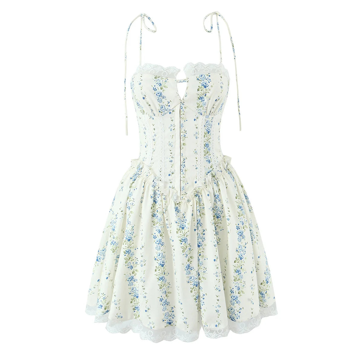 IRIS FLORAL MINI DRESS