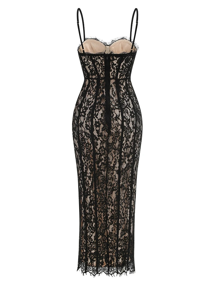 BRENDA LACE MAXI DRESS