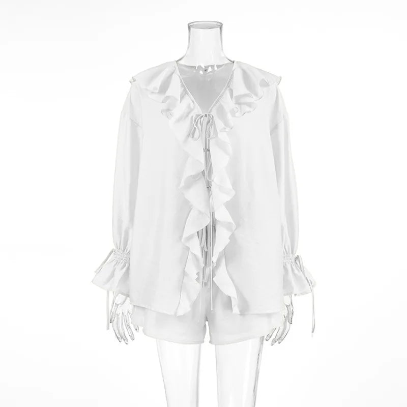 KIARA RUFFLE TWO PIECE SET