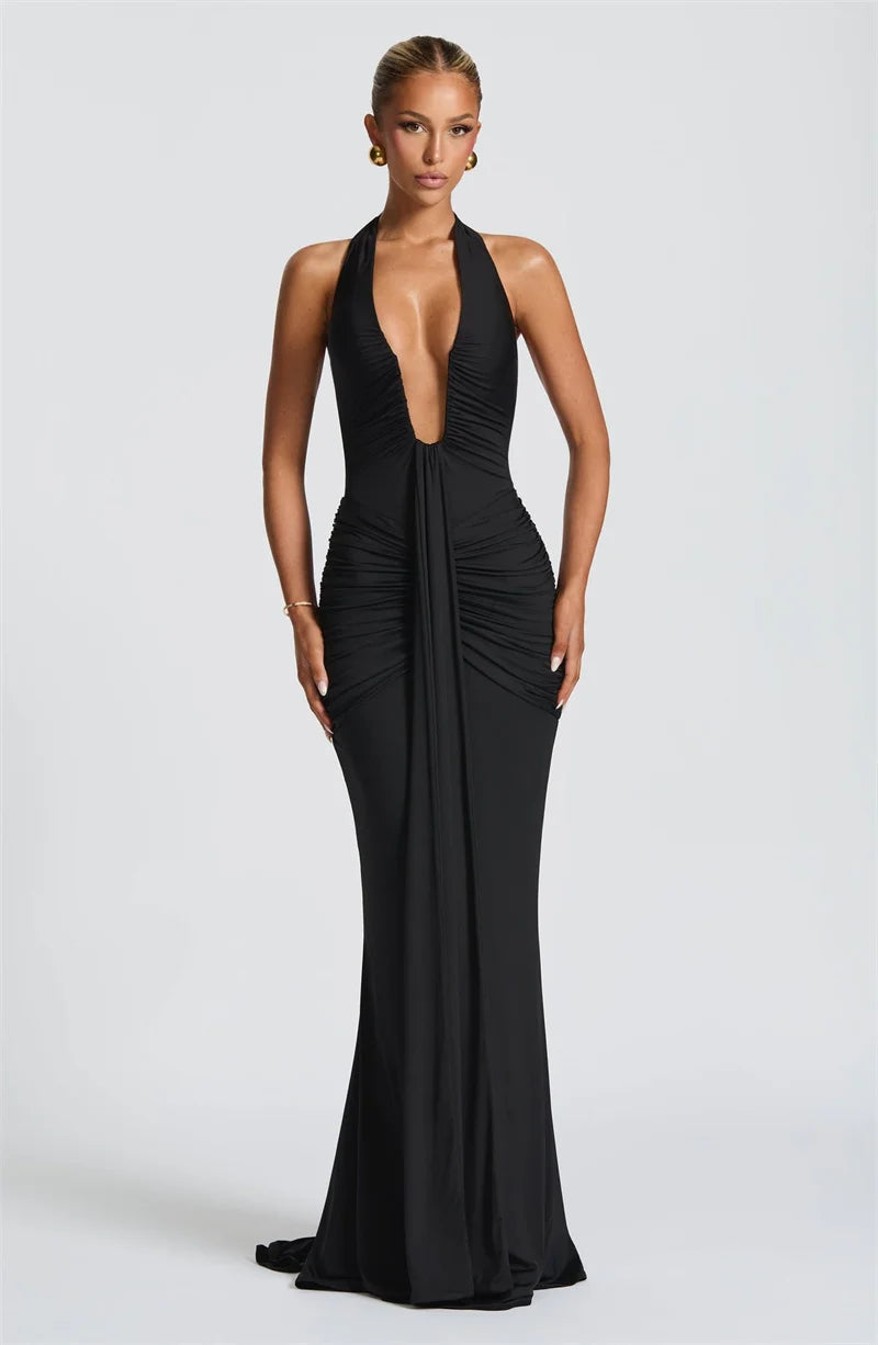 AIDA DRAPED MAXI DRESS