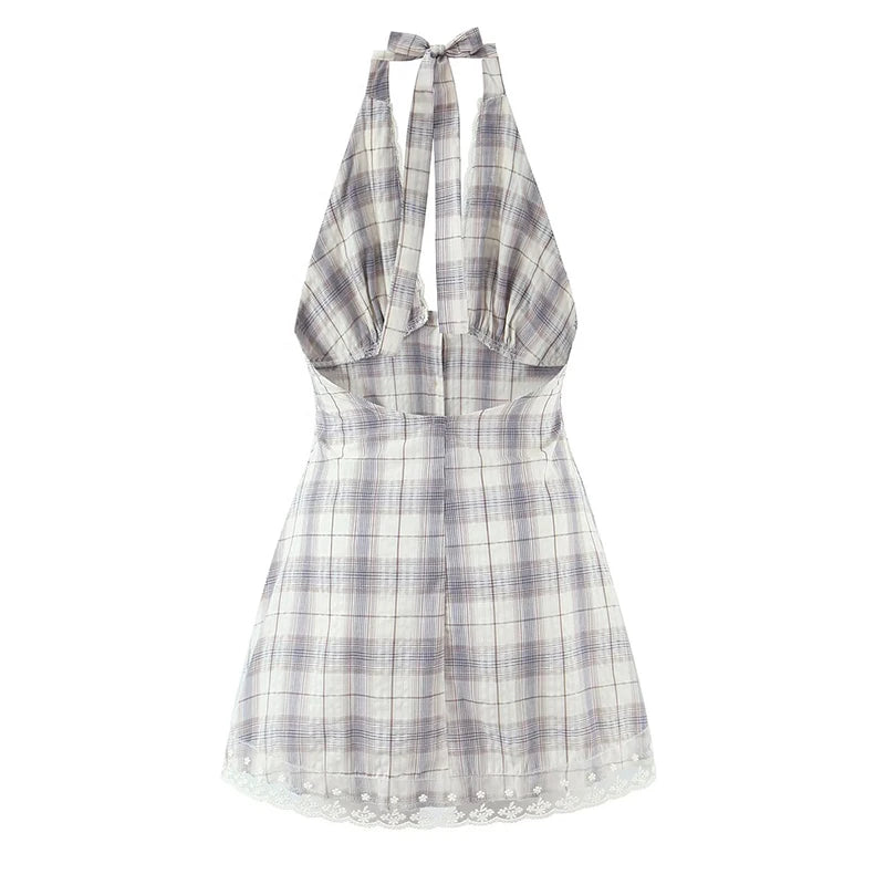 VIVIAN PLAID MINI DRESS