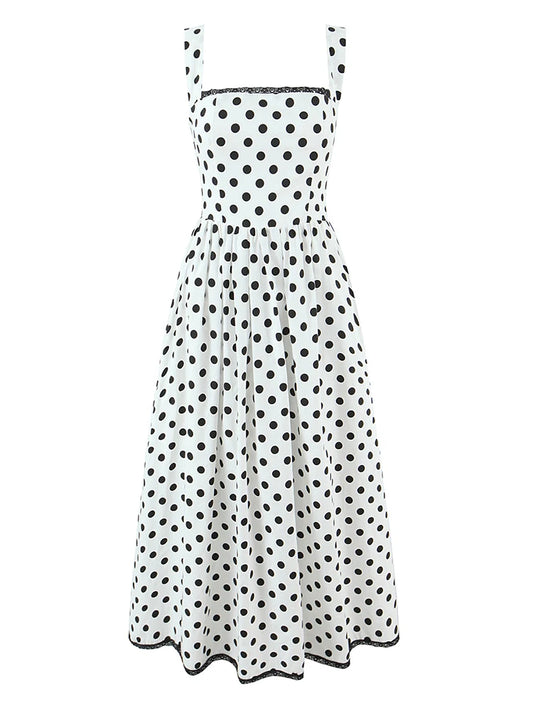 ENSLE POLKA DOT MIDI DRESS