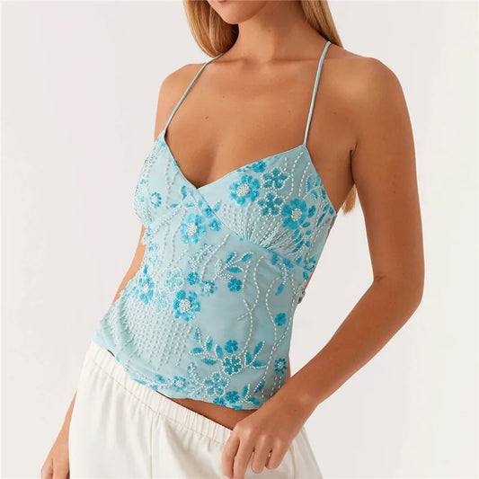 MELINDA SEQUIN CROP TOP