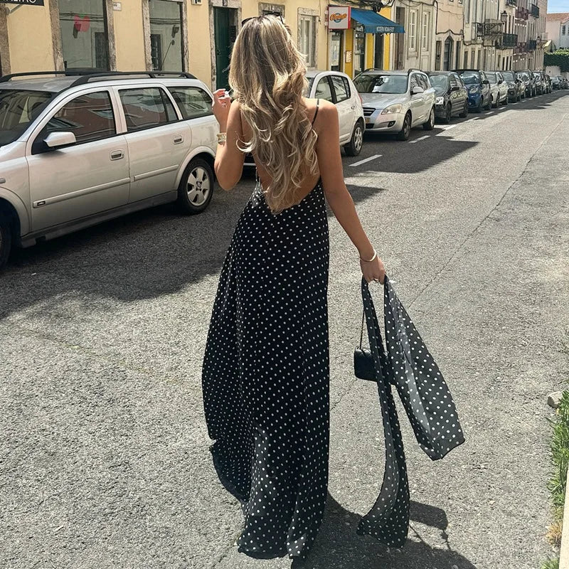 MARIA POLKA DOT MAXI DRESS