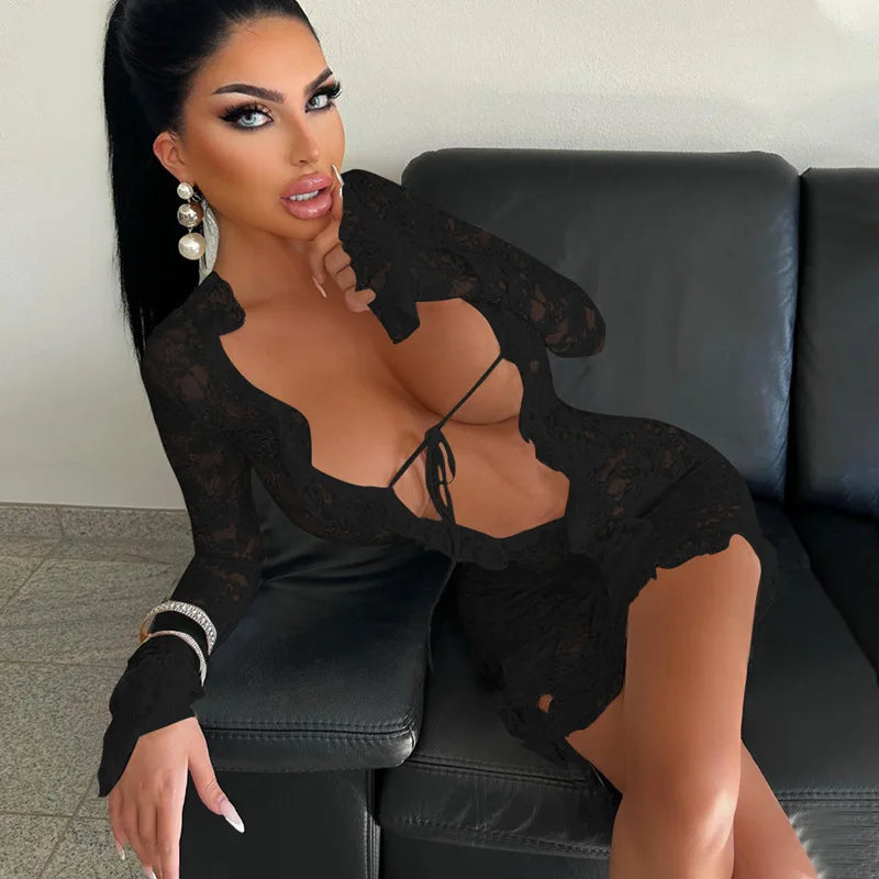 MALENA LACE MINI DRESS