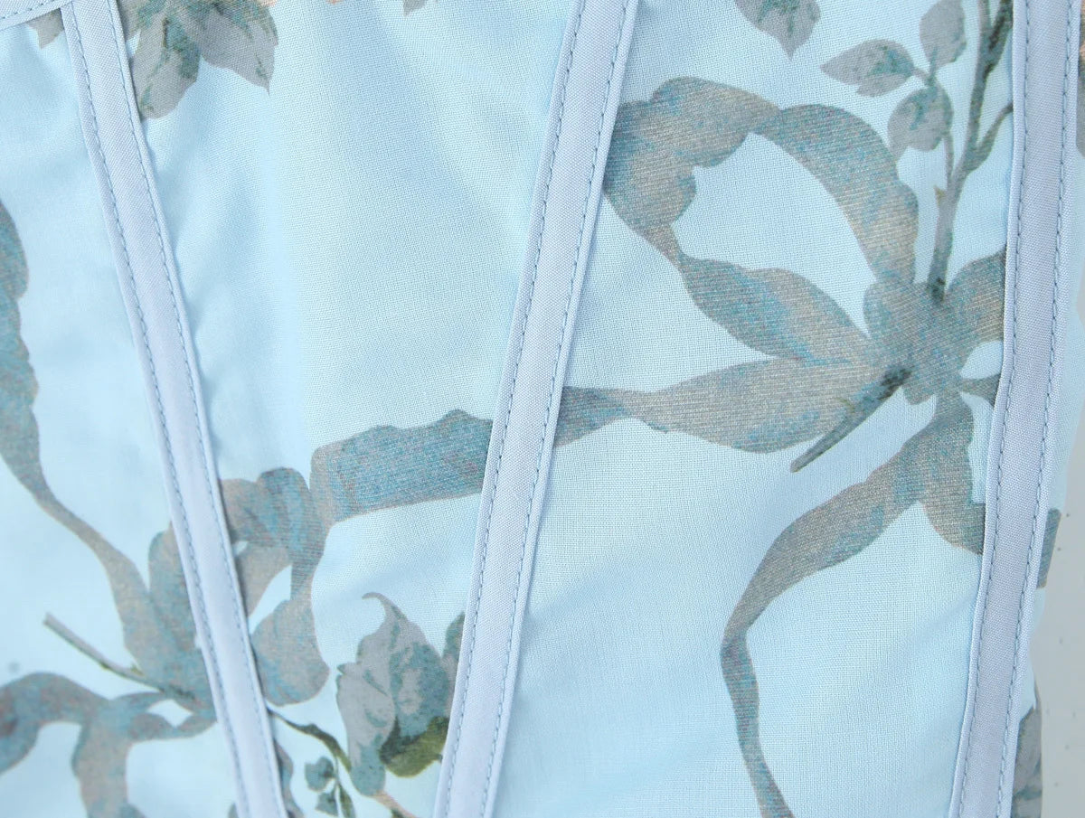 PENY FLORAL LACE UP TOP