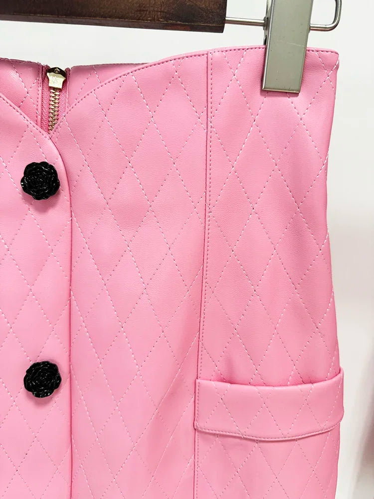 BRIELLA LEATHER SKIRT