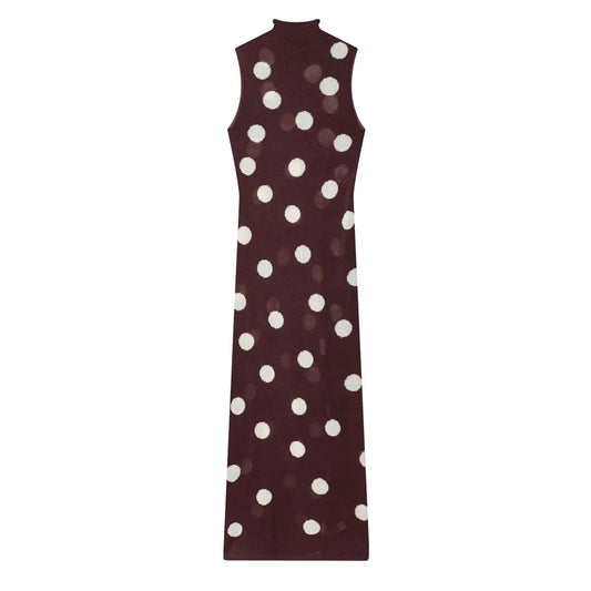 LENA POLKA DOT MAXI DRESS