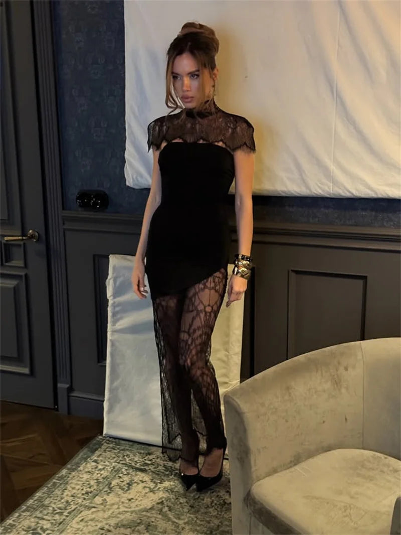 Amber Lace Mini Dress