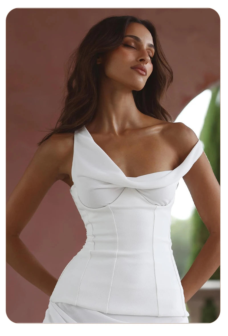 AMAYA DRAPED MAXI DRESS