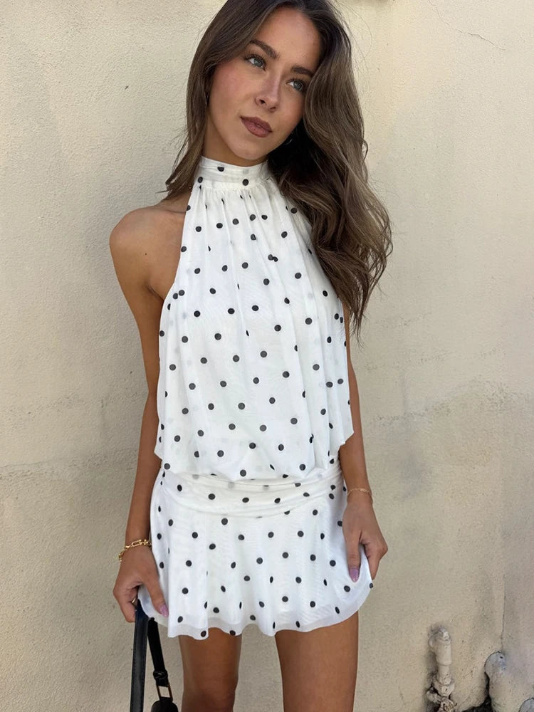 AMALZ POLKA DOT MINI DRESS