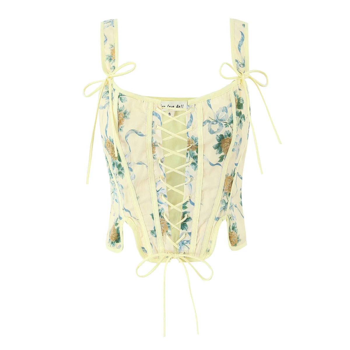 PENY FLORAL LACE UP TOP