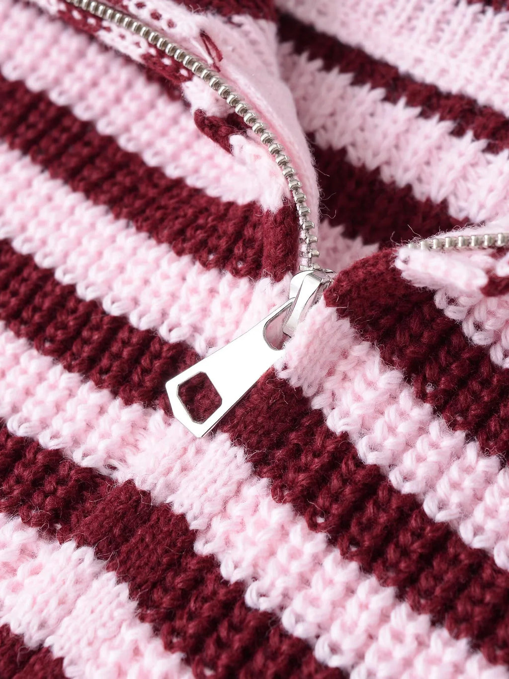 Maia Zip Up Striped Cardigan