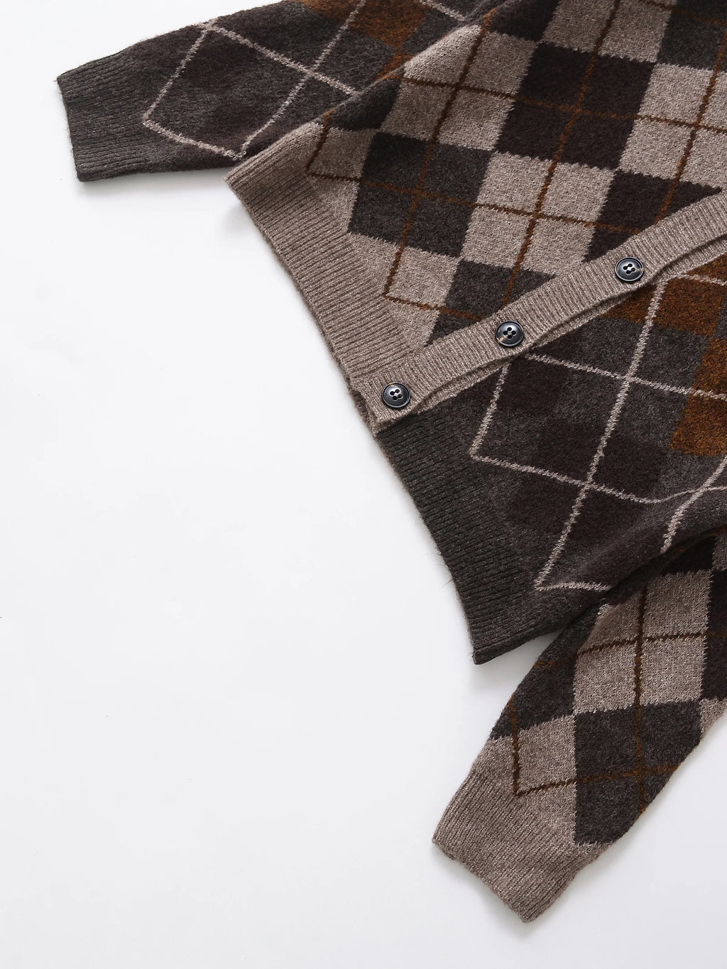 Dani Argyle Knit Cardigan