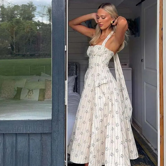 ALLORA FLORAL MIDI DRESS