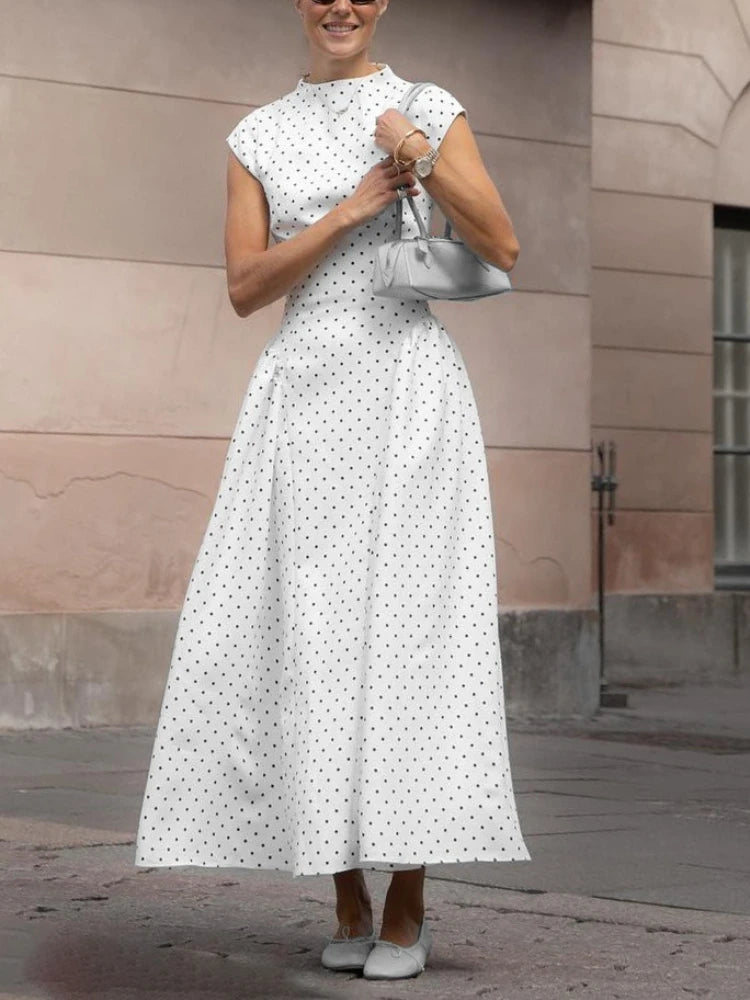 RAIA POLKA DOT MAXI DRESS