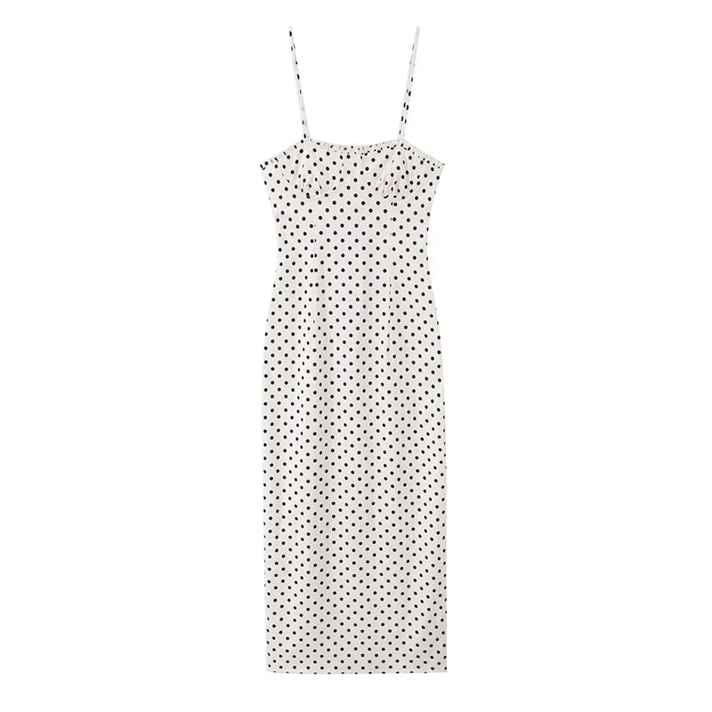 VOILA POLKA DOT MIDI DRESS