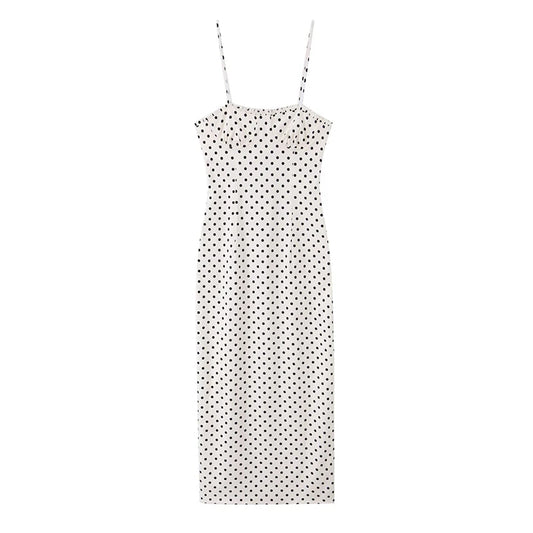 VOILA POLKA DOT MIDI DRESS