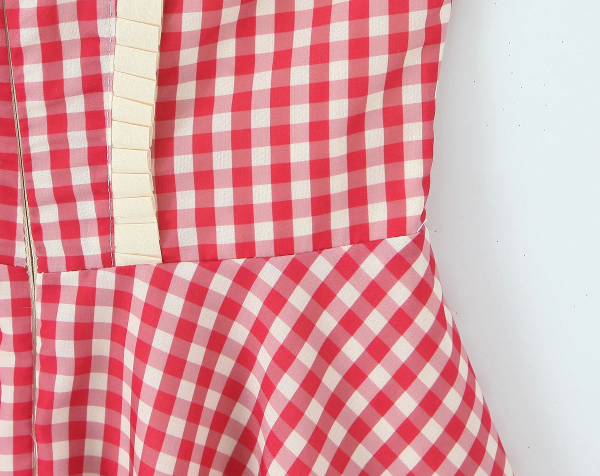 MADDIE PLAID MINI DRESS