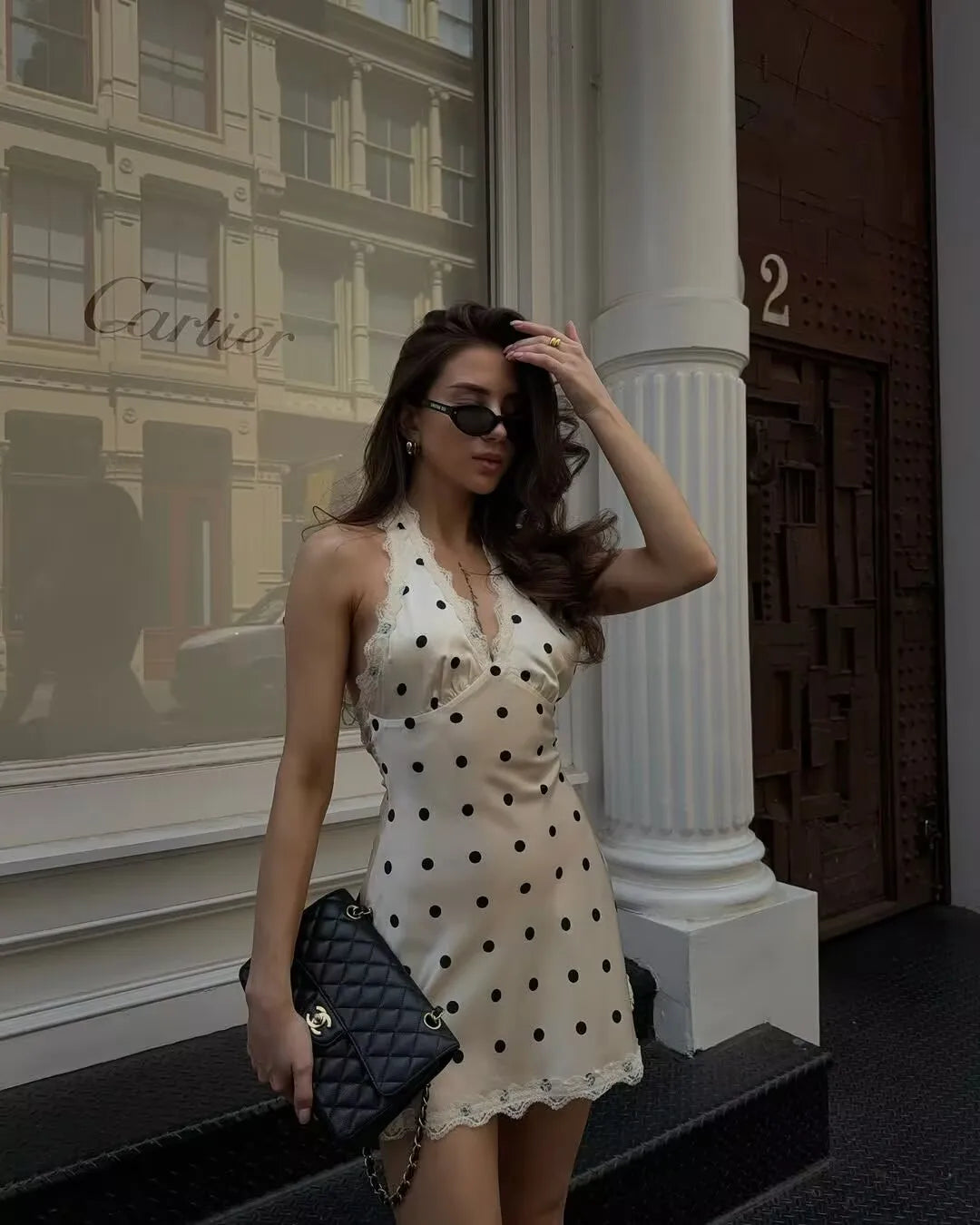 ELLIS POLKA DOT MINI DRESS