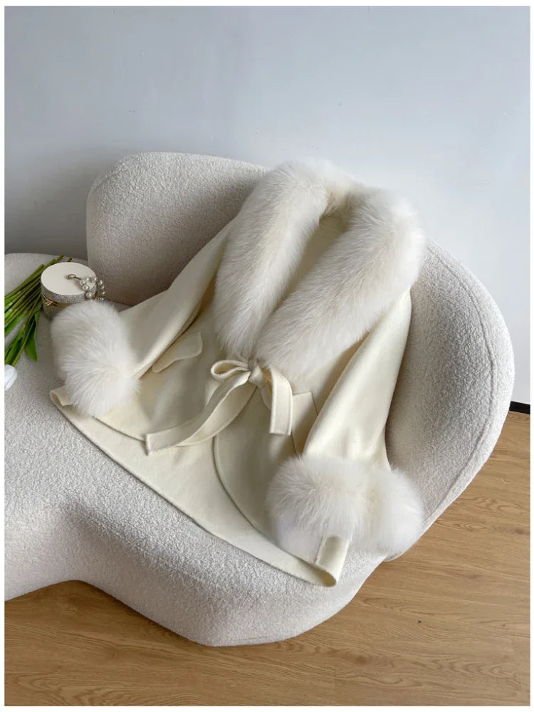 KALA WOOL FOX FUR COAT