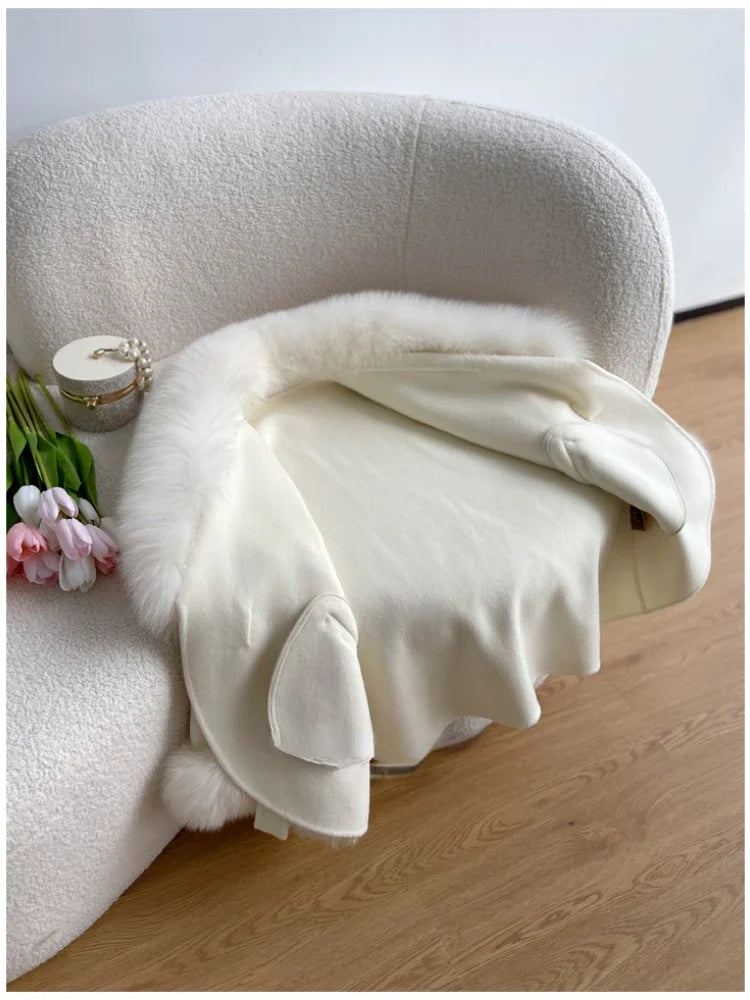 KALA WOOL FOX FUR COAT
