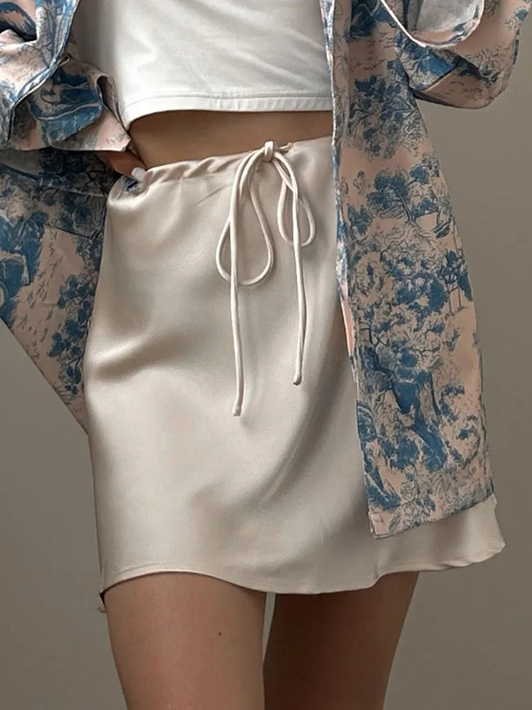 INNA SATIN MINI SKIRT
