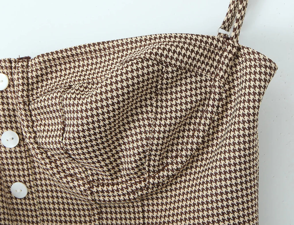 MELANIE PLAID CORSET